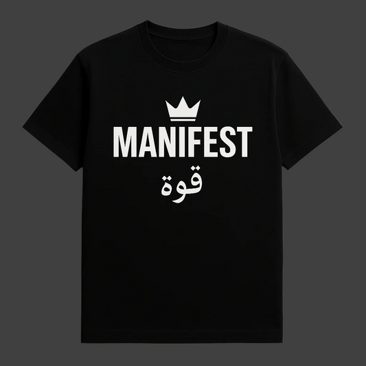 Drop 001 Tee — MANIFEST قوة